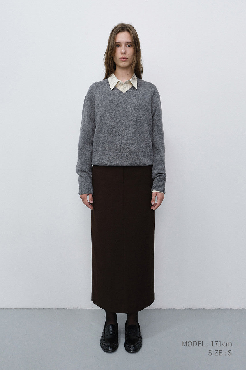 Dunst H-Line Long Skirt Brown