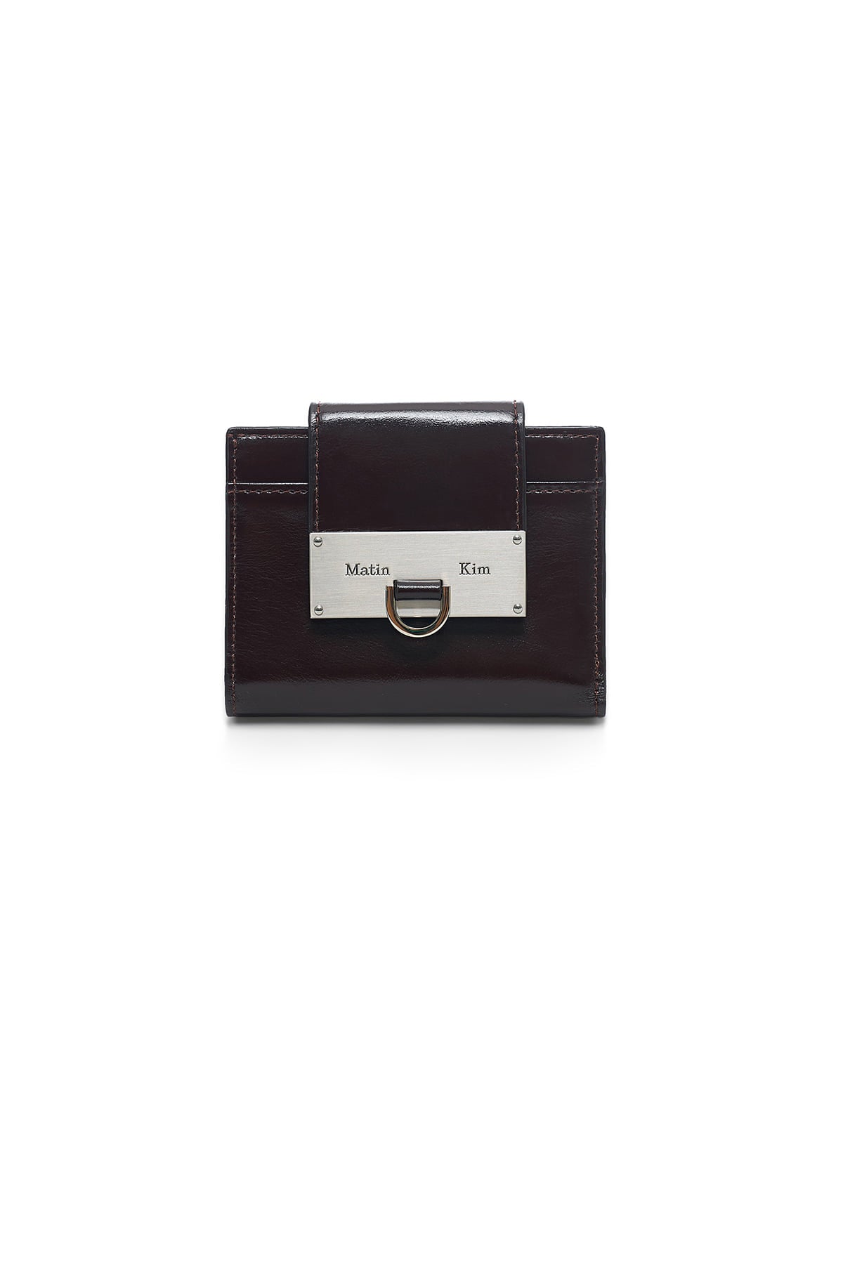 Matinkim Matin Arch Ring Flap Wallet IN Dark Brown