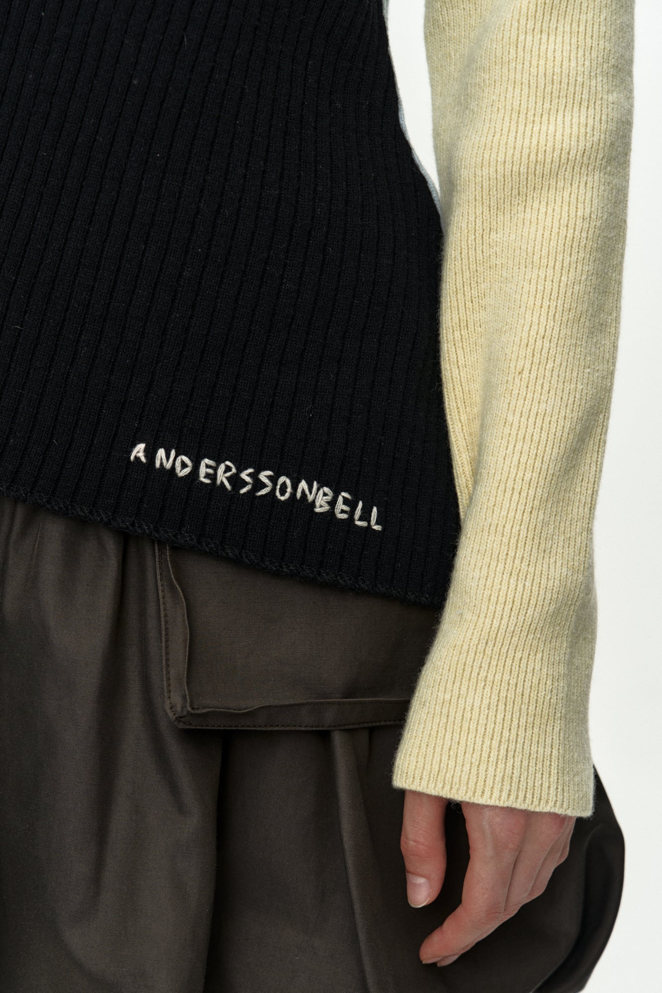 Andersson Bell Asymmetric Panel Collar Sweater