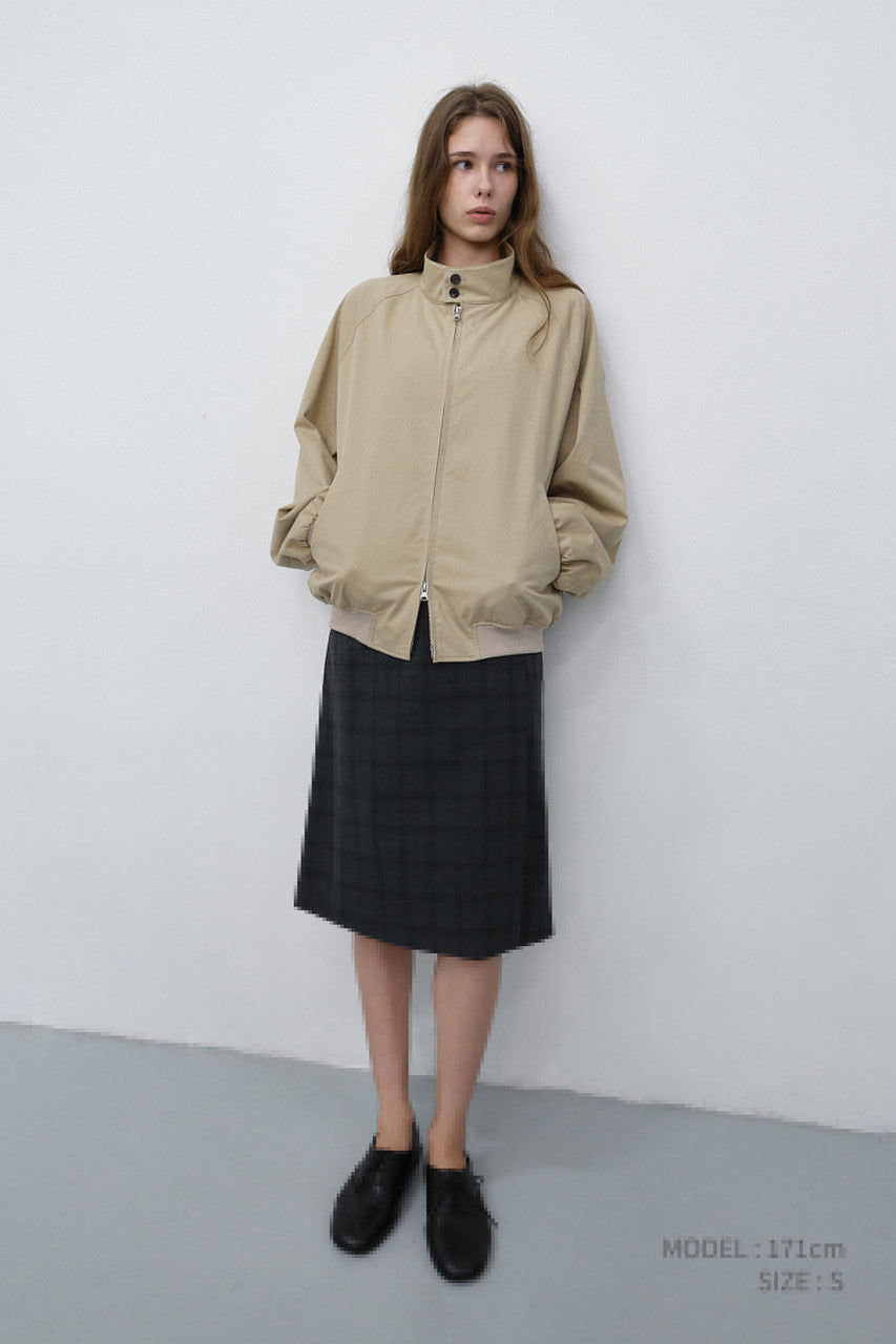 Dunst Pleats Midi Wrap Checked Skirt Charcoal Grey Check