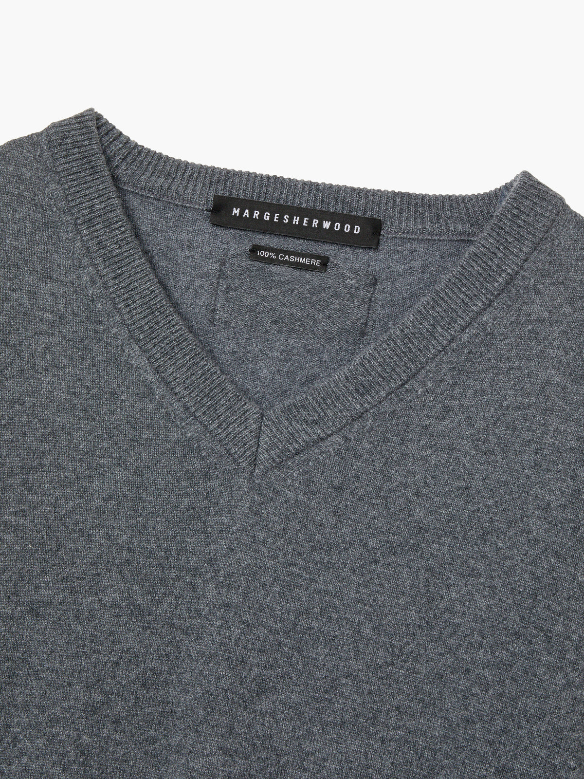 Margesherwood Cashmere V-Neck Pullover grey