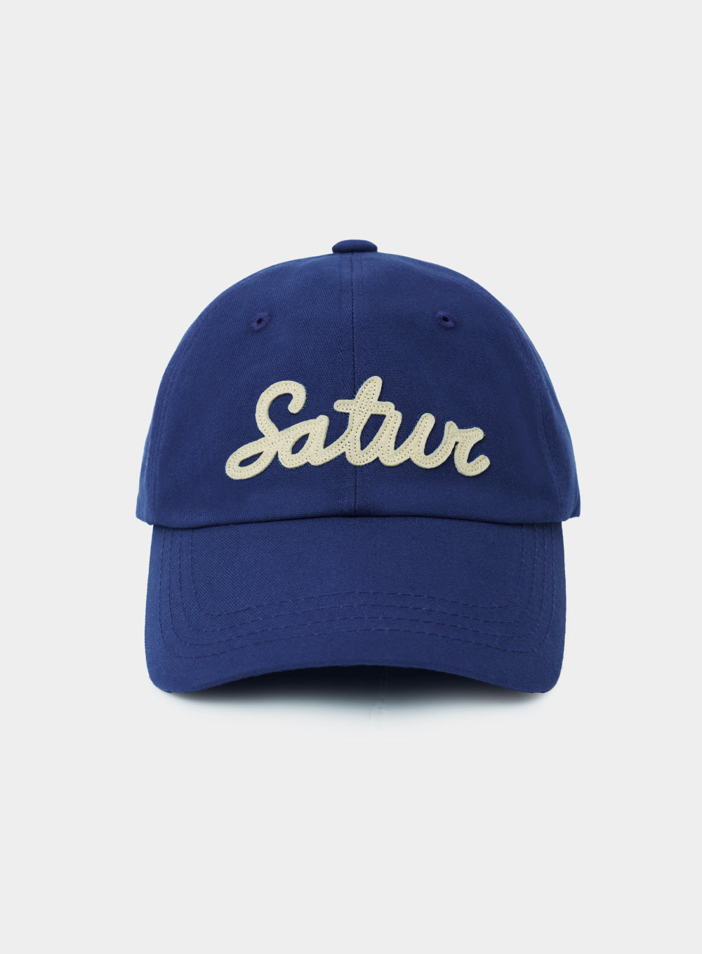 [satur] Vintage Casual Applique Ball Cap - Blue
