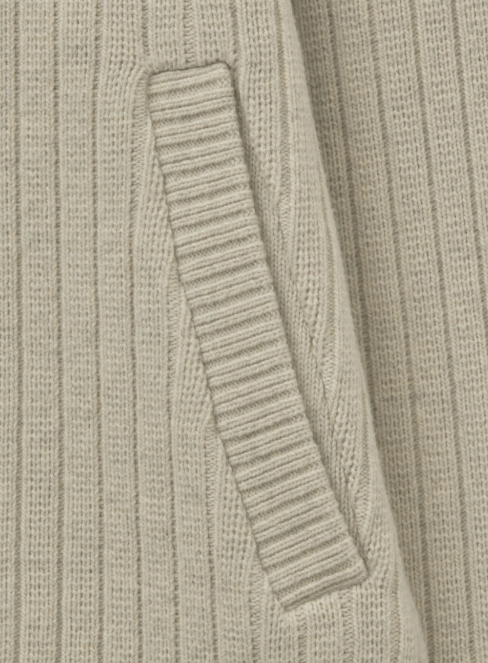 [satur] Faro Half Neck Knit Zip-up - Oatmeal