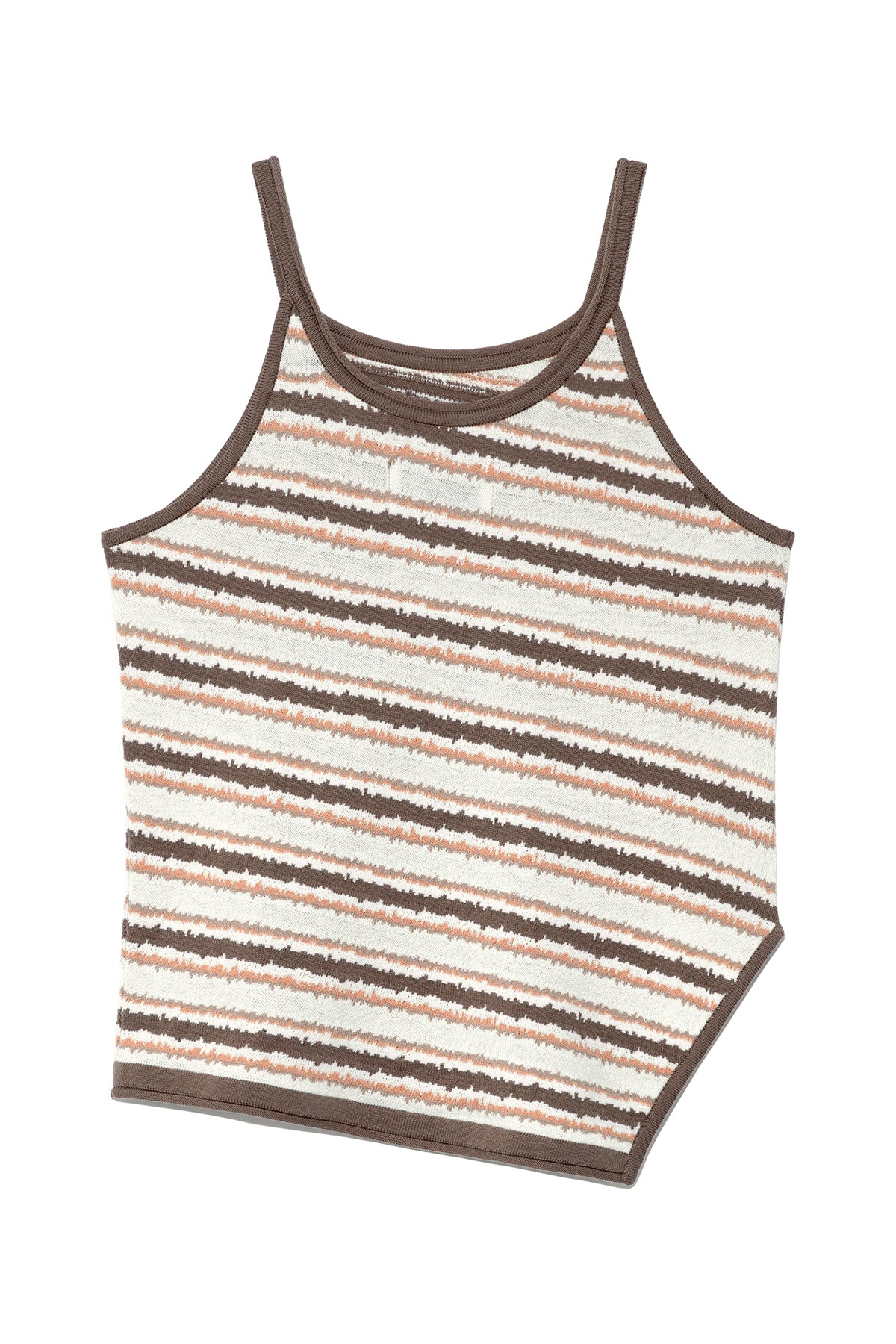 Matinkim Multi Stripe Sleeveless Knit Top IN Brown