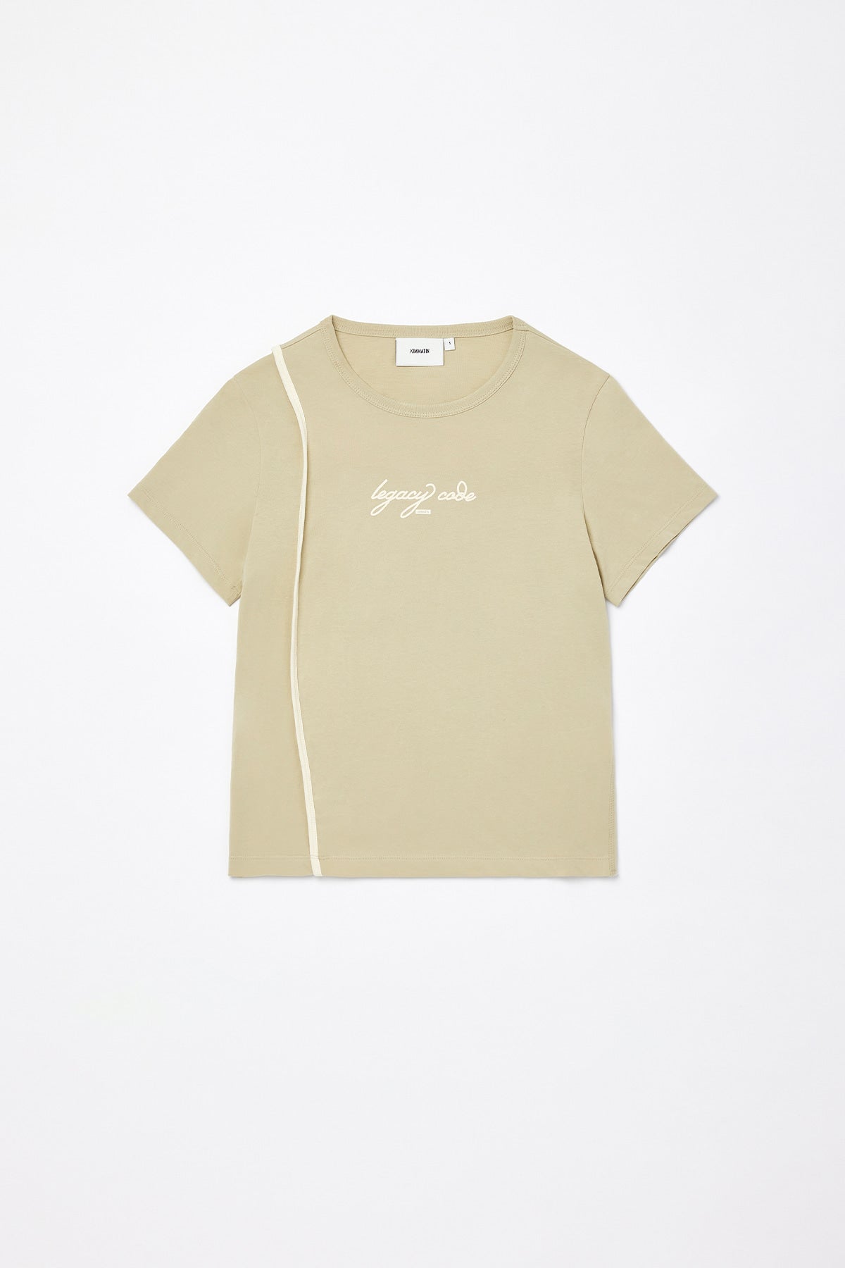 Matinkim Back Slit Slim Top IN Light Khaki