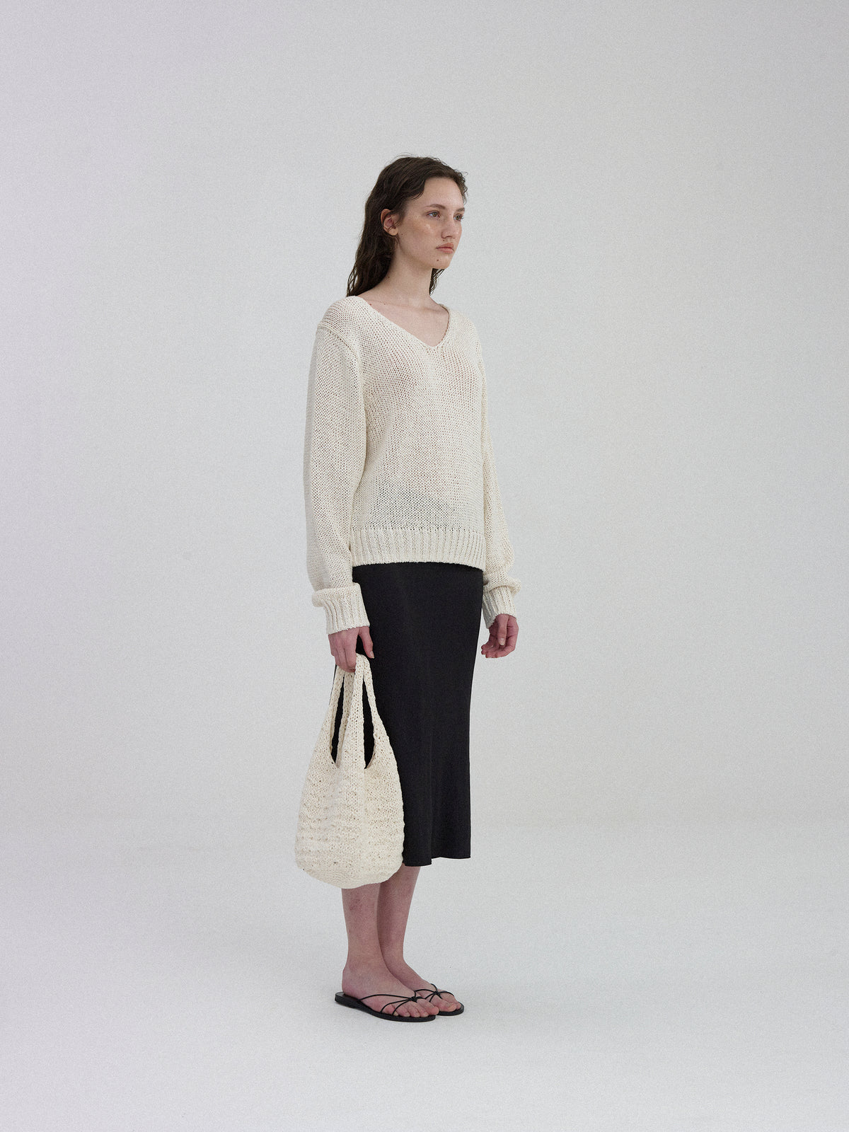 Nothing Written Handmade knitted bag (Ivory)