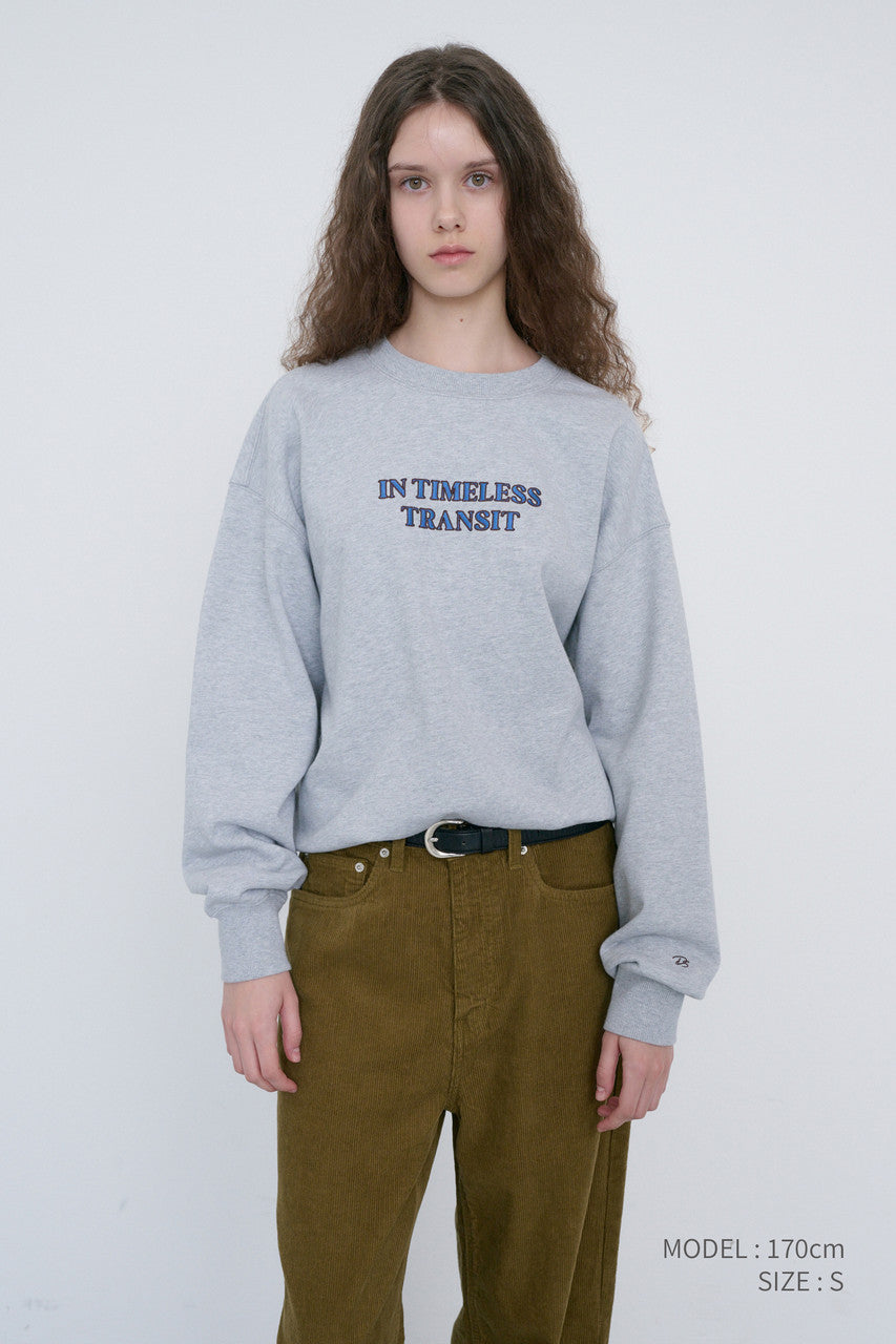 Dunst Unisex Slogan Sweatshirt Mid Melange Grey