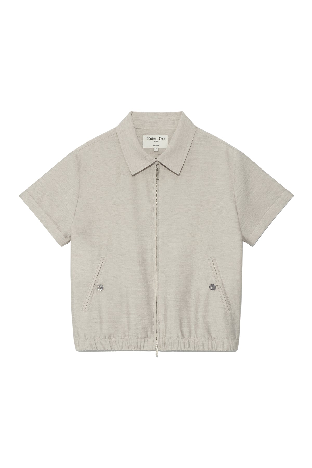 Matinkim Half Sleeve Light Blouson IN Beige
