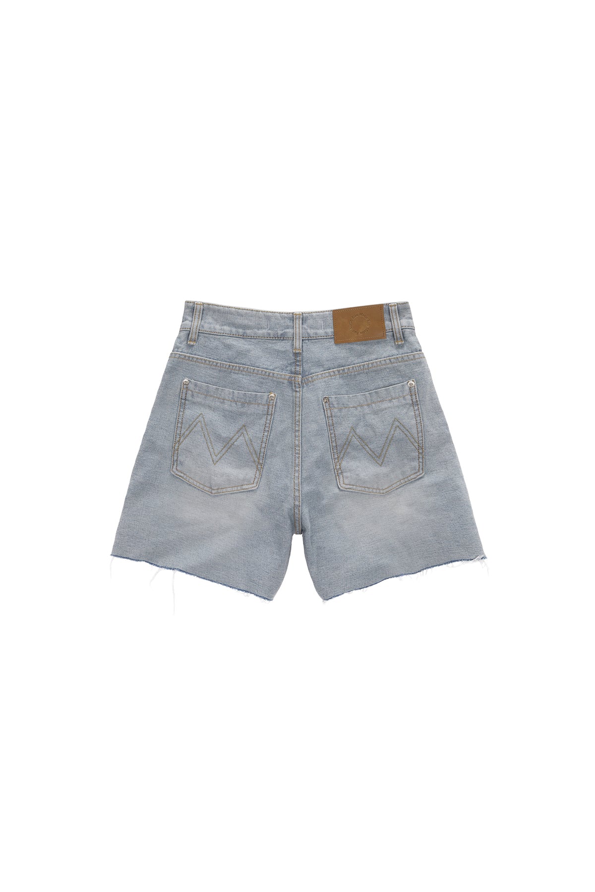 Matinkim Cut Out Point Denim Shorts IN Sky