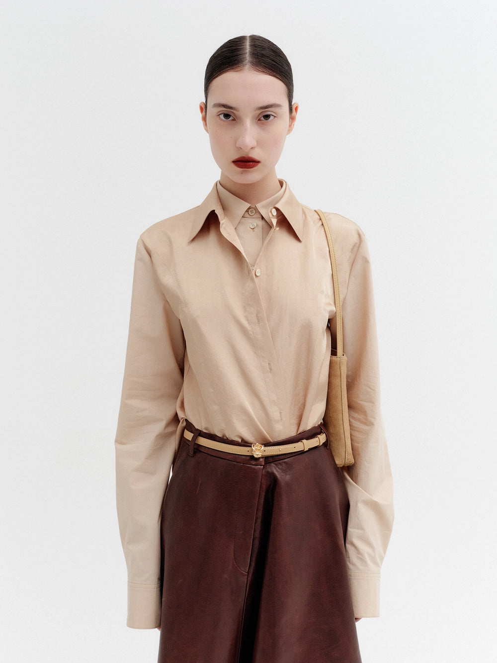 EENK Double Layer Collar Shirt - Beige