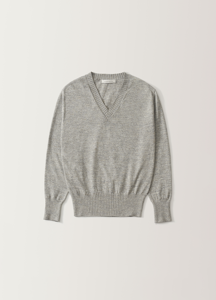 Nothing Written Marine v-neck pullover (Gray)