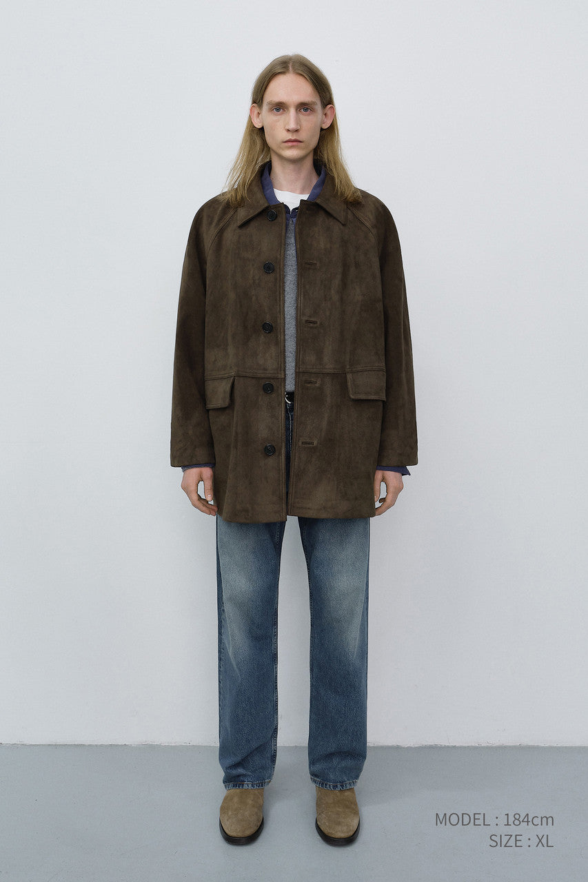 Dunst Unisex Lily Suede Half Jacket Etoupe Khaki
