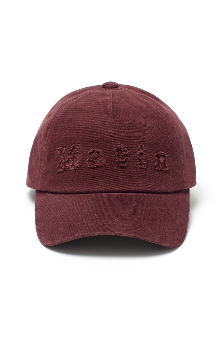 Matinkim Matin Reverse Logo Ball Cap IN Burgundy