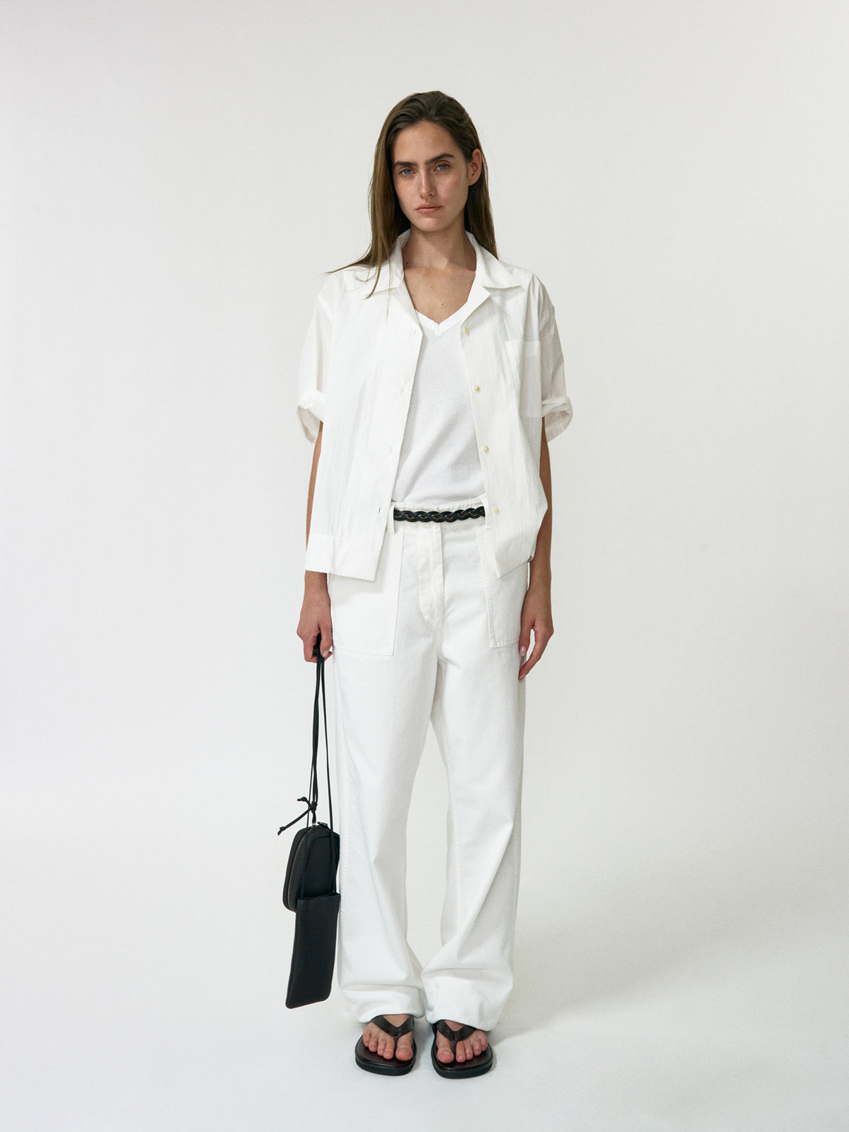 Nothing Written Rine short sleeve shirt (White)