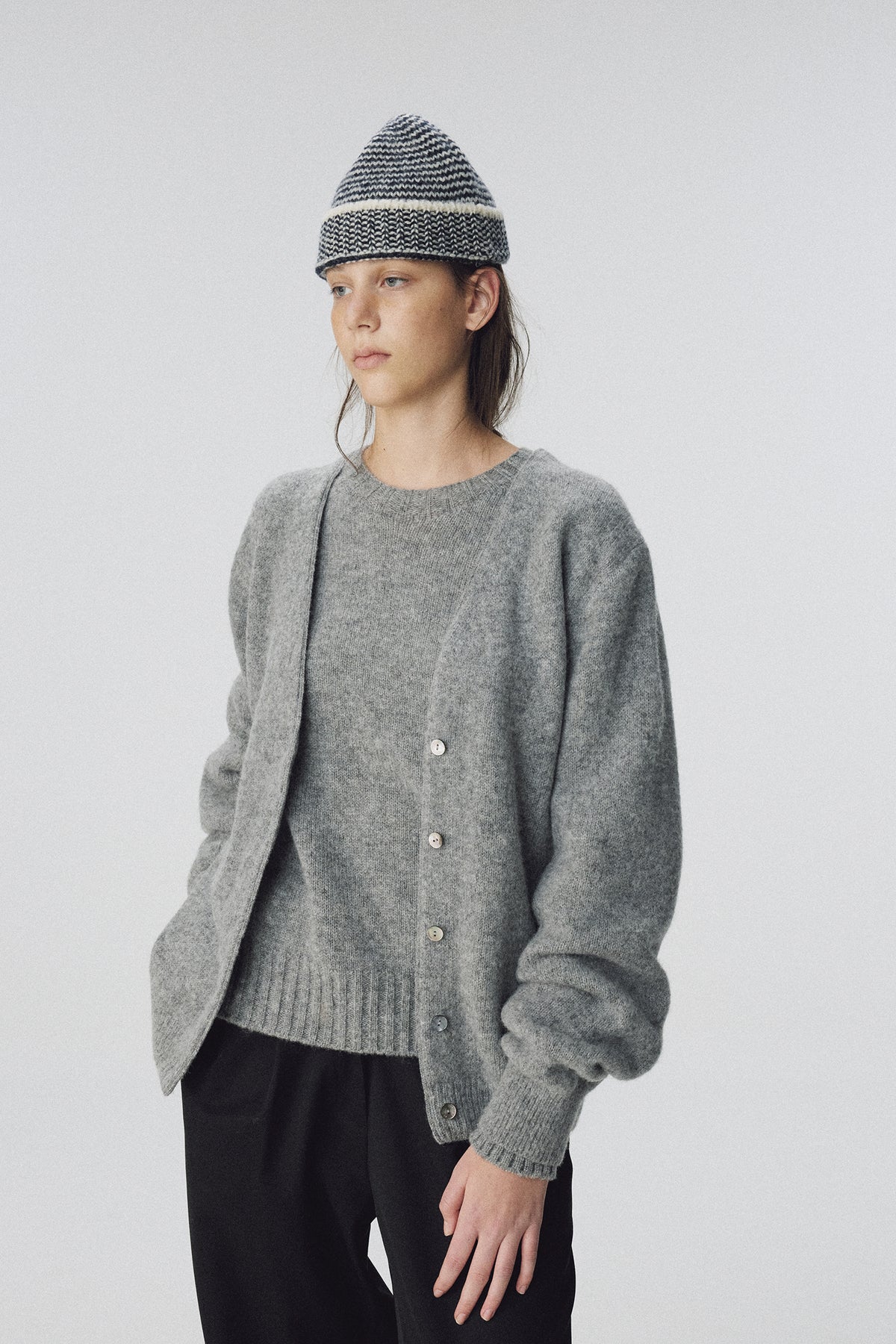 Nothing Written Timo wool beanie (Midnight stripe)
