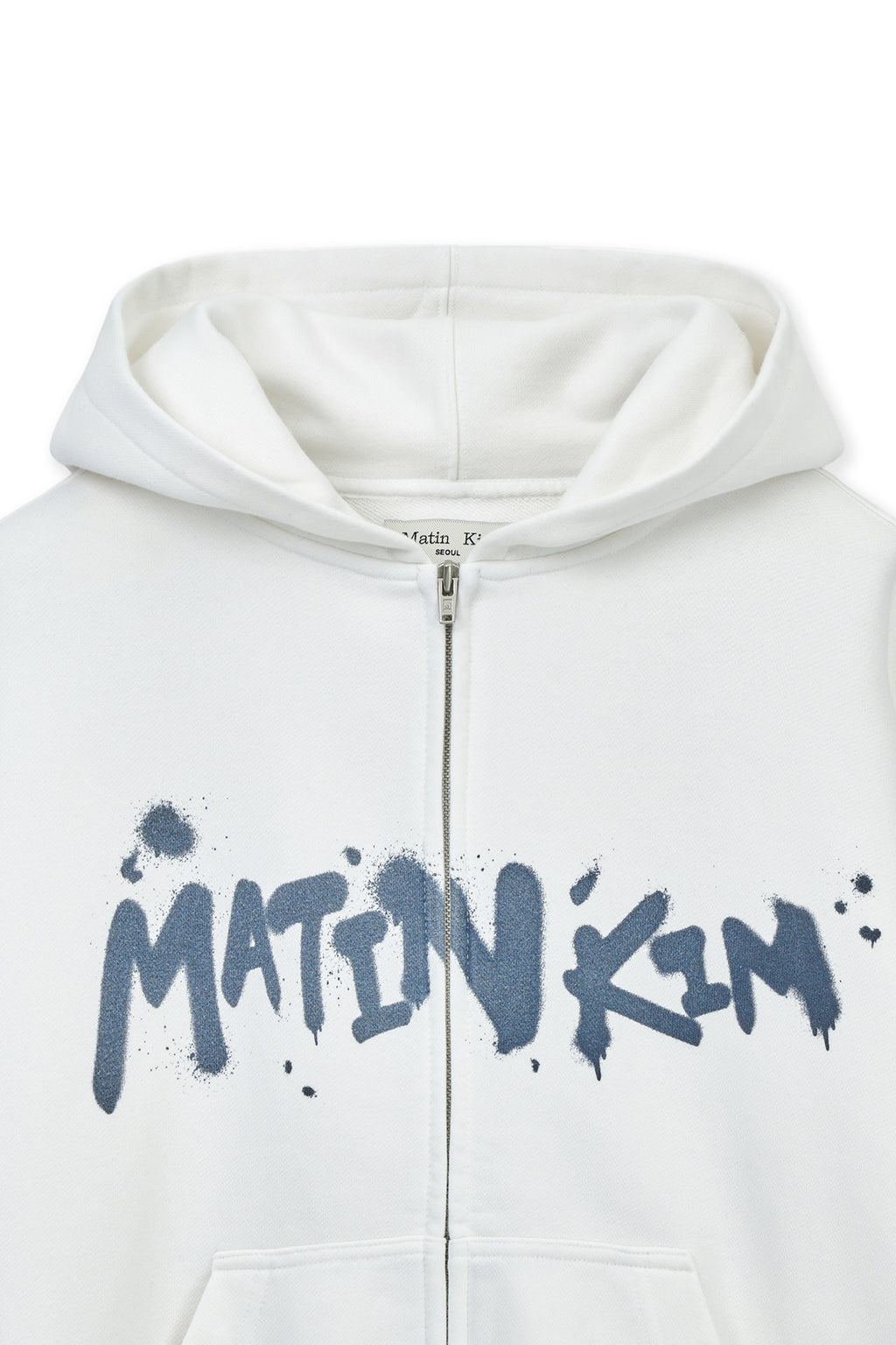 Matinkim Graffiti Logo Hoody Zip UP IN White