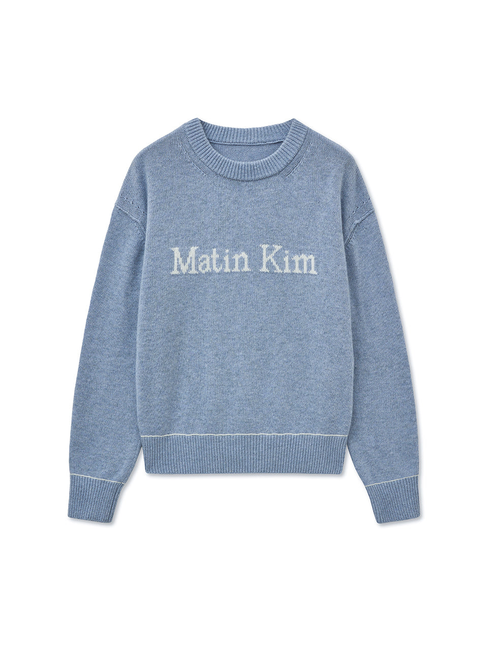 Matinkim Color Trim Line Logo Pullover IN Light Blue