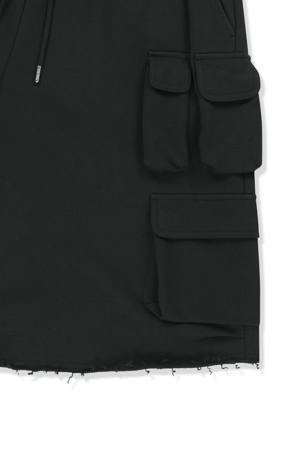 Matinkim Terry Utility Pocket Bermuda Pants IN Black
