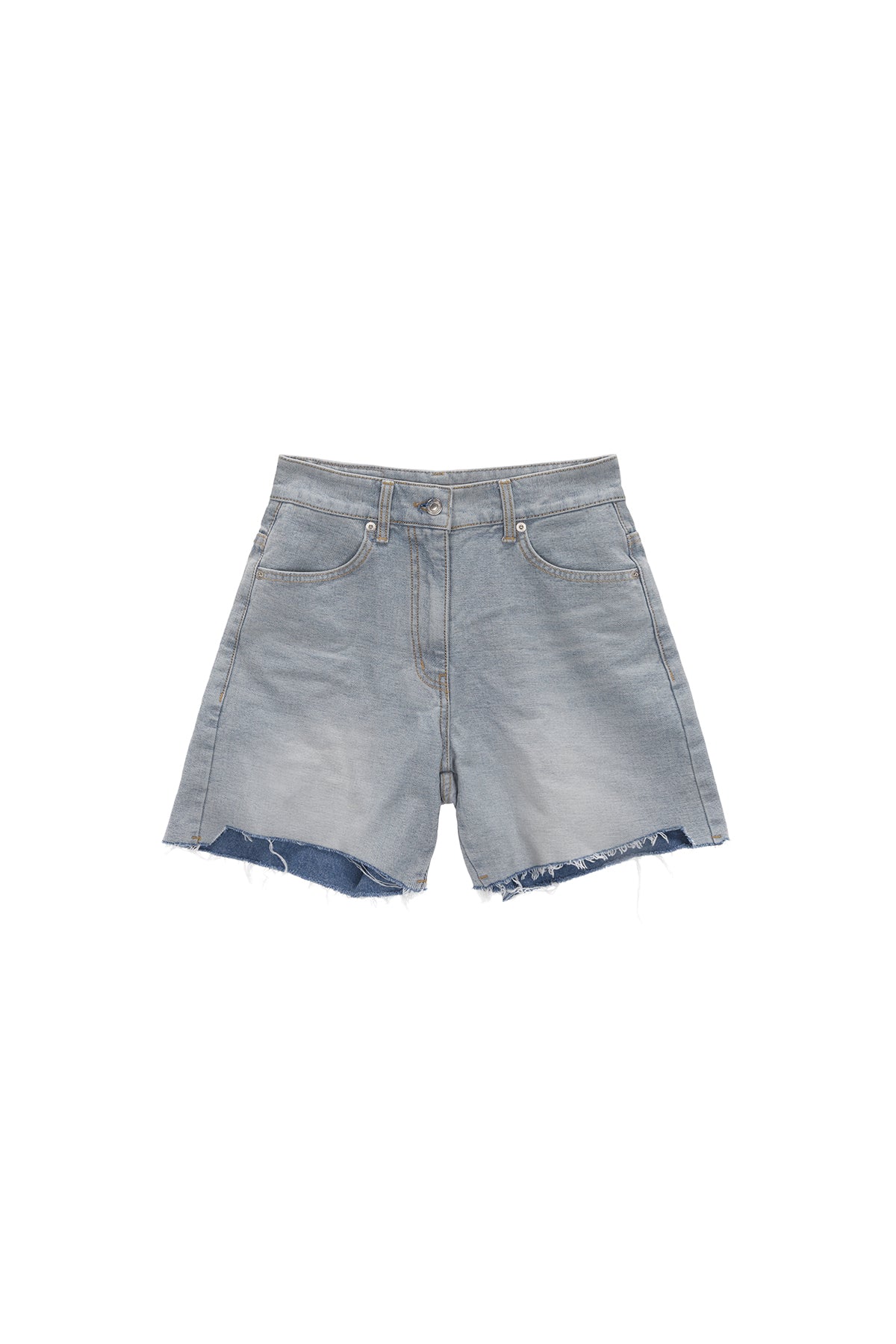 Matinkim Cut Out Point Denim Shorts IN Sky