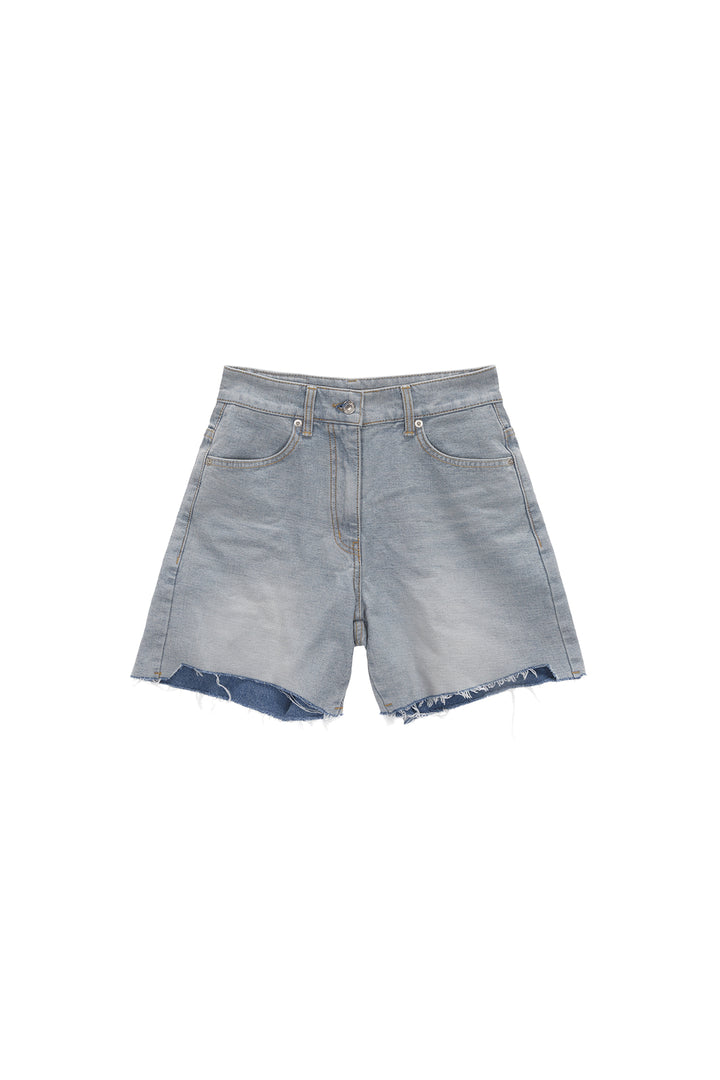 Matinkim Cut Out Point Denim Shorts IN Sky