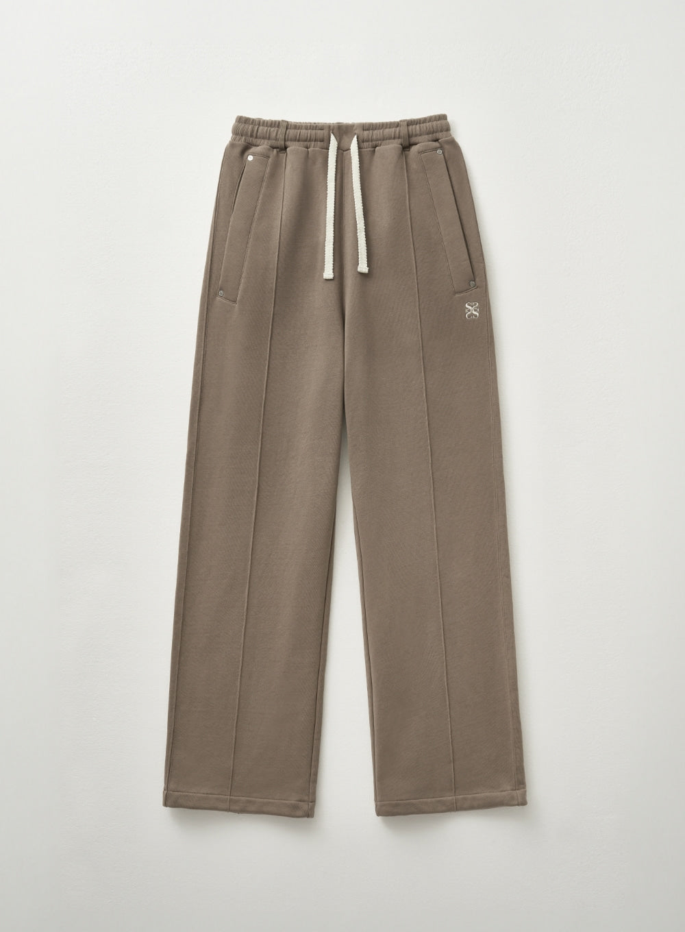 [satur] (W) Teo Cotton Banding Sweatpants - Brown