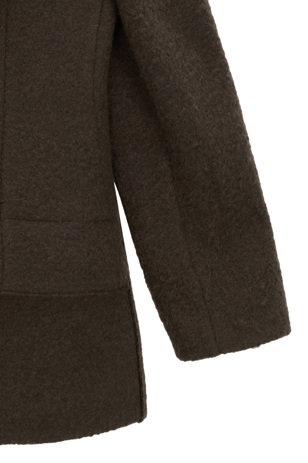 Matinkim Two Button Pocket Wool Jacket IN Khaki Brown