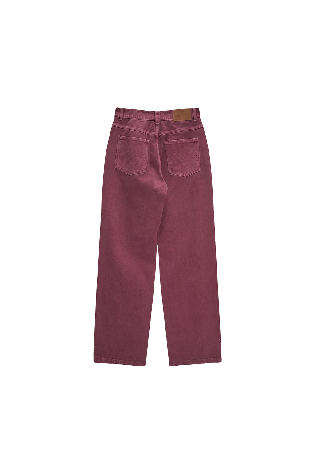 [matinkim] SIDE POINT COLOR DENIM PANTS FOR WOMEN IN PINK
