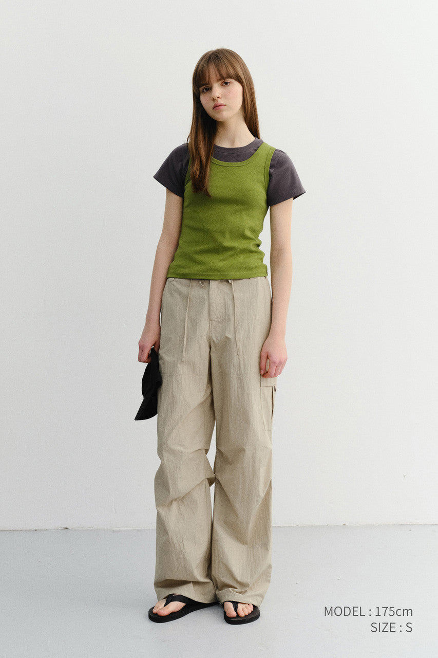 Dunst Utility Parachute Pants Beige