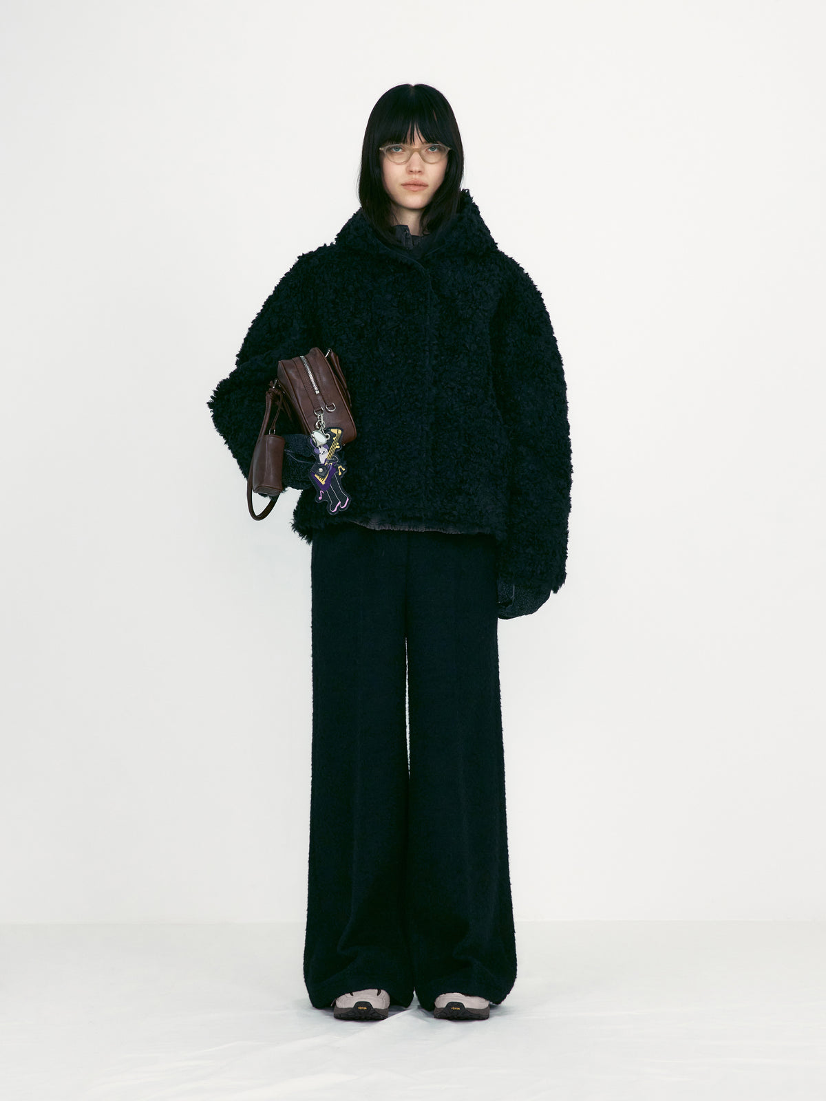 Low Classic Reversible Duffle Short Coat - Fur Black