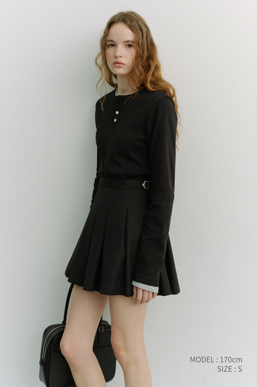 Dunst Pleats Mini Skirt Black