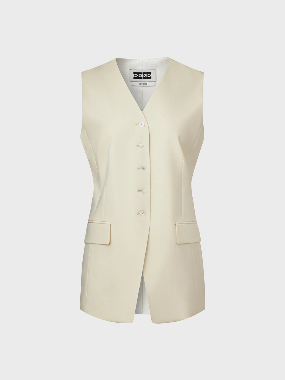 EENK Back Strap Tailored Vest - Ivory