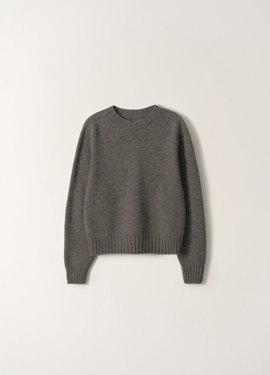 Nothing Written Bunny Wool Pullover Knit (Gray)