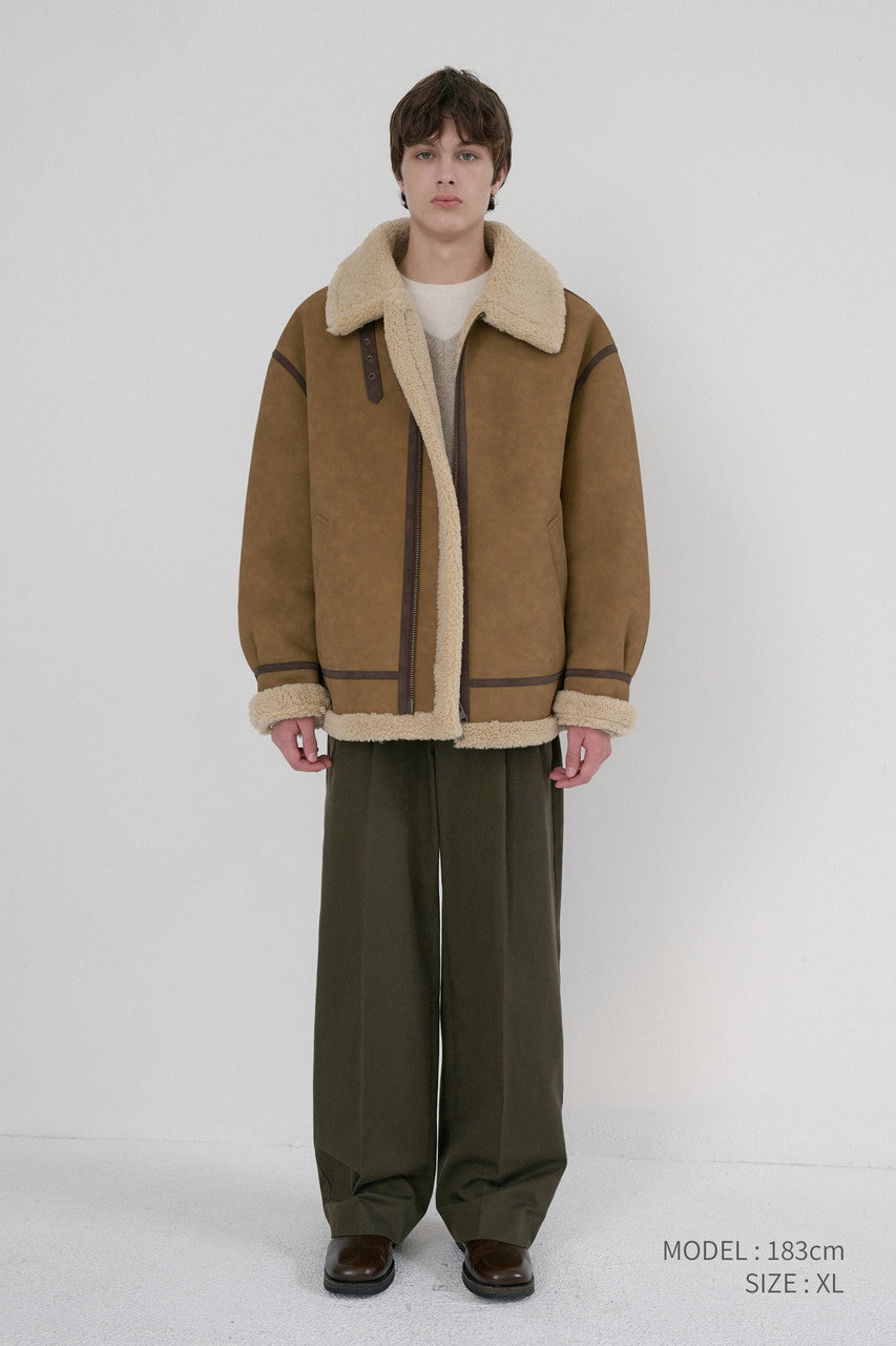 Dunst Unisex B-3 Shearling Jacket Camel