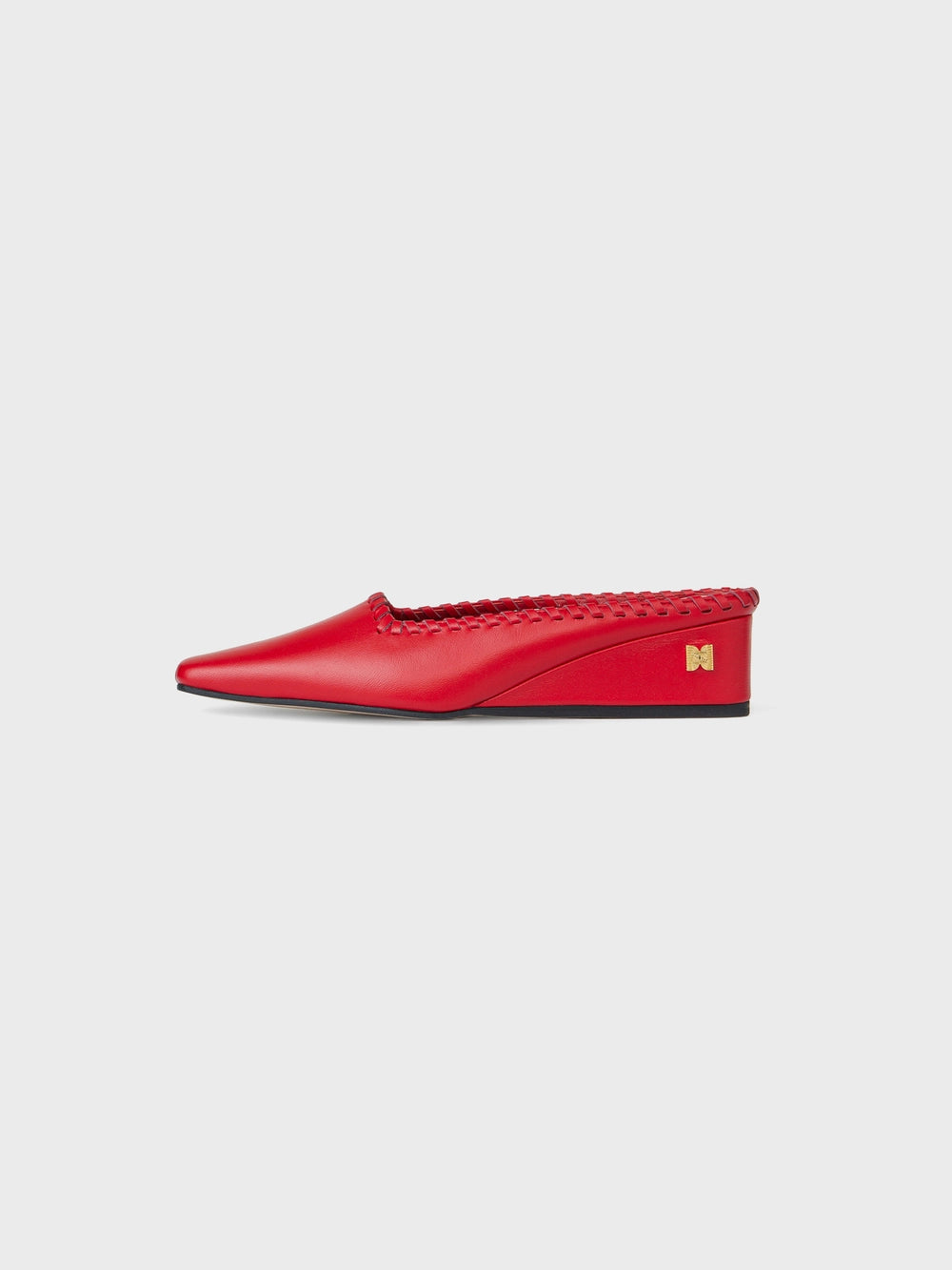 EENK Classic Stitch Detail Mules - Red