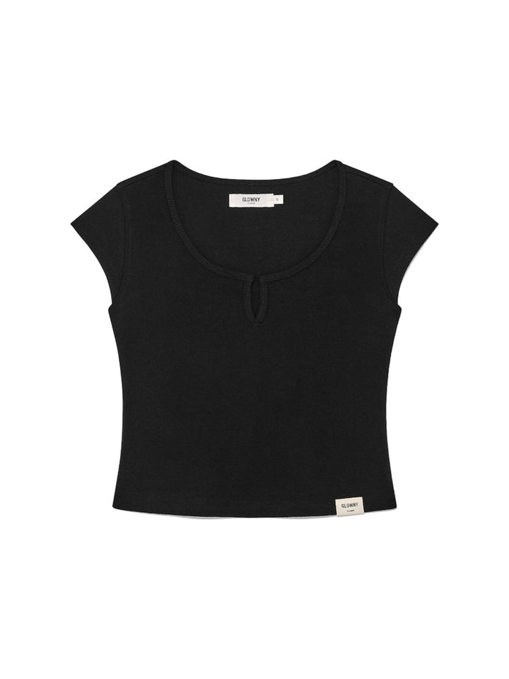 GLOWNY G Slit Tee (Black)
