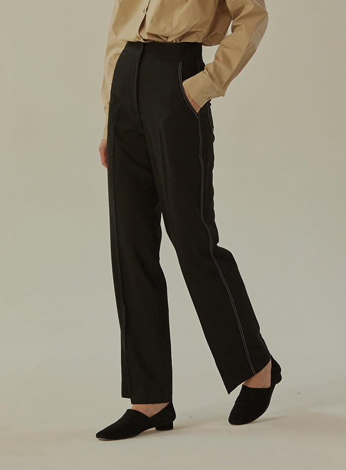 Mango Maniplease Piet Stitch Slacks