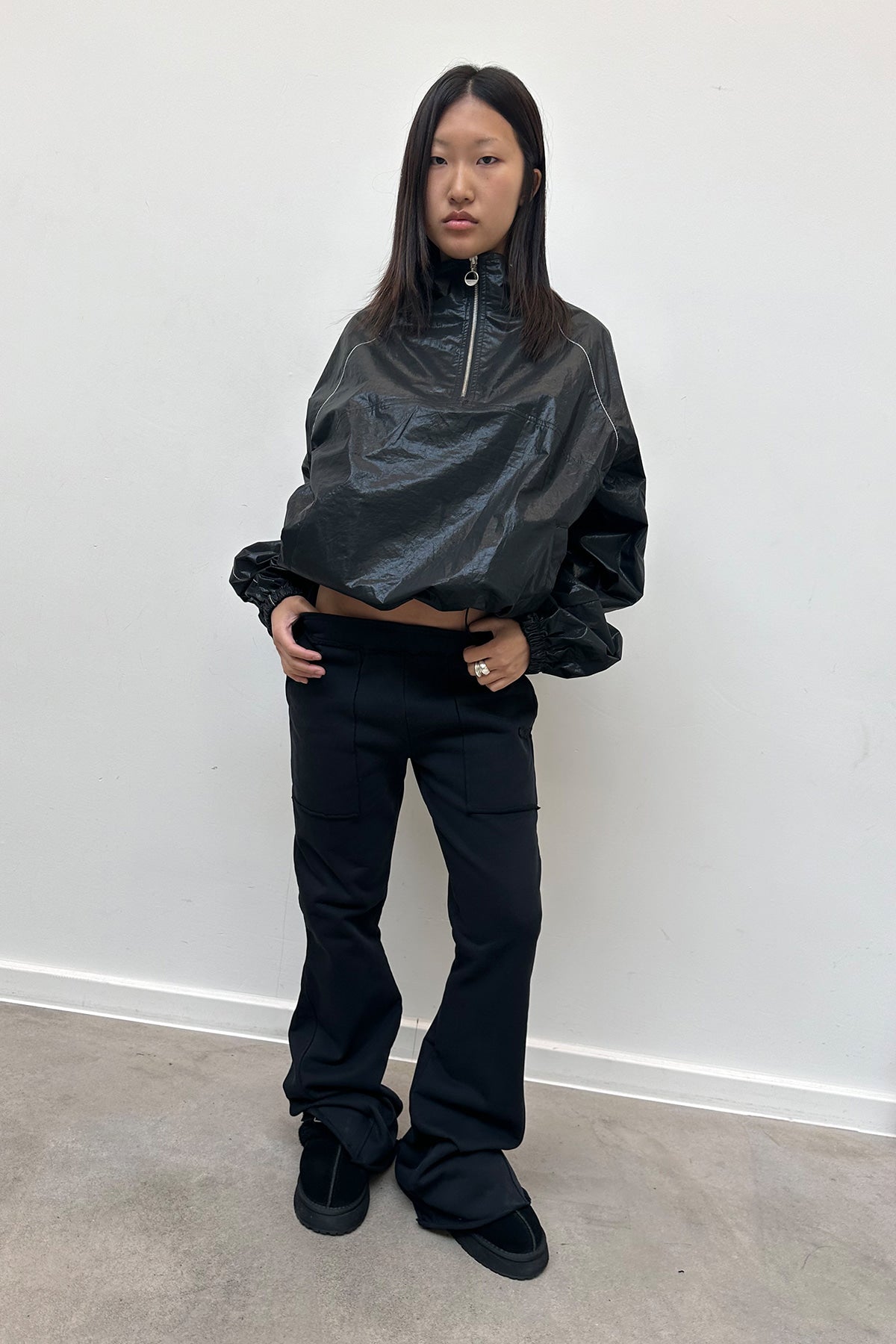 Matinkim Matin Coating Anorak Jumper IN Black