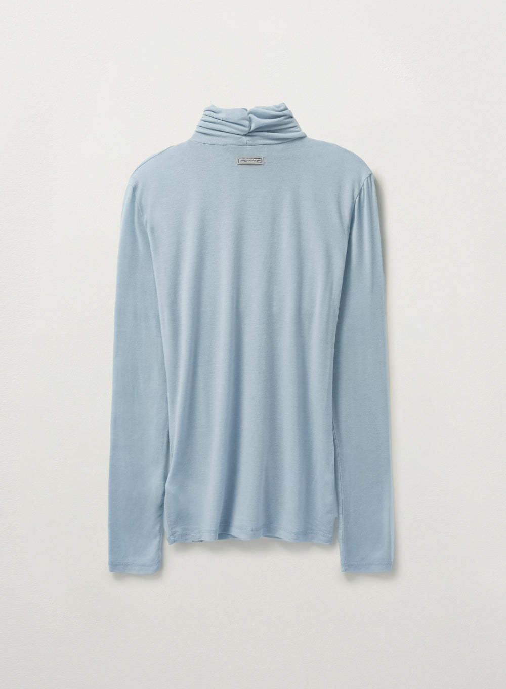 [satur] (W) Crossed Turtle Neck Long Sleeve - Light Blue