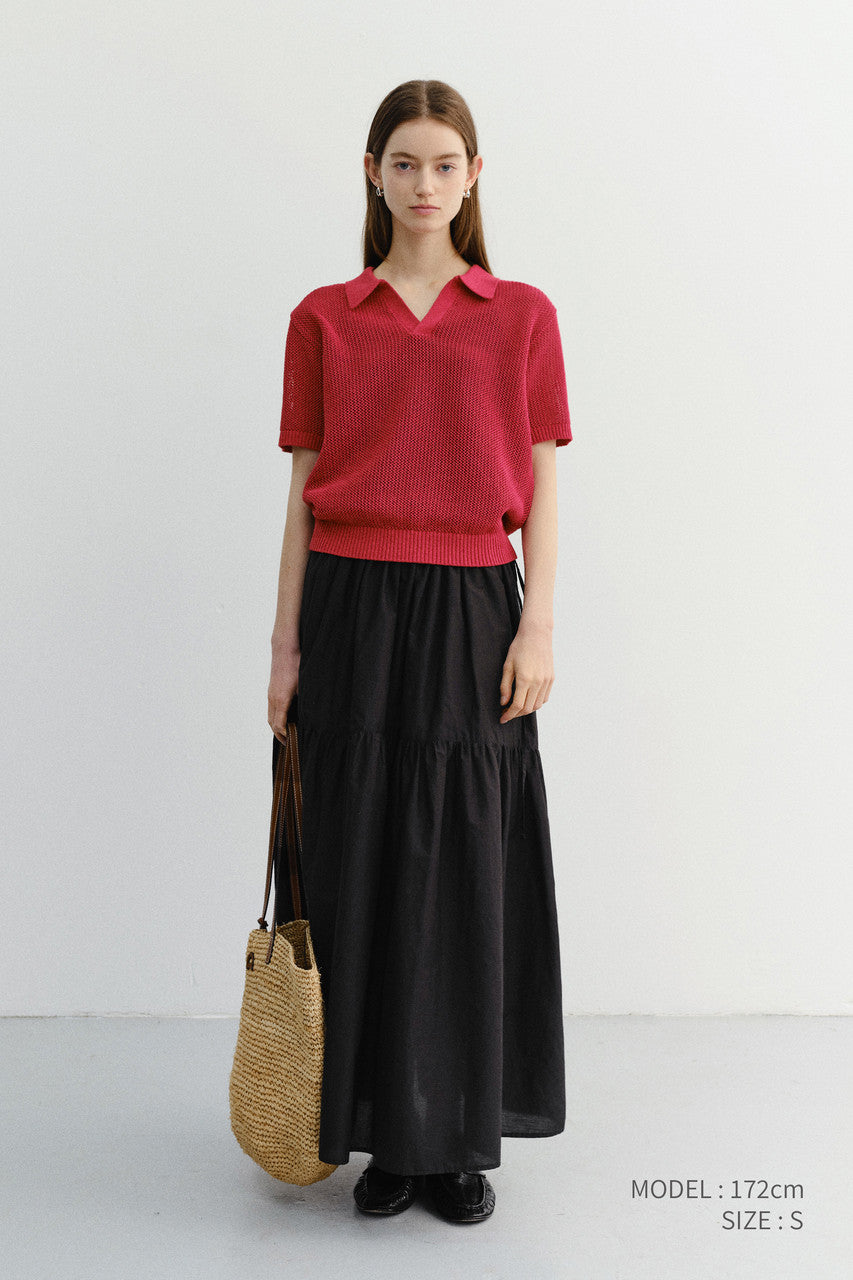 Dunst Tiered Maxi Skirt Black