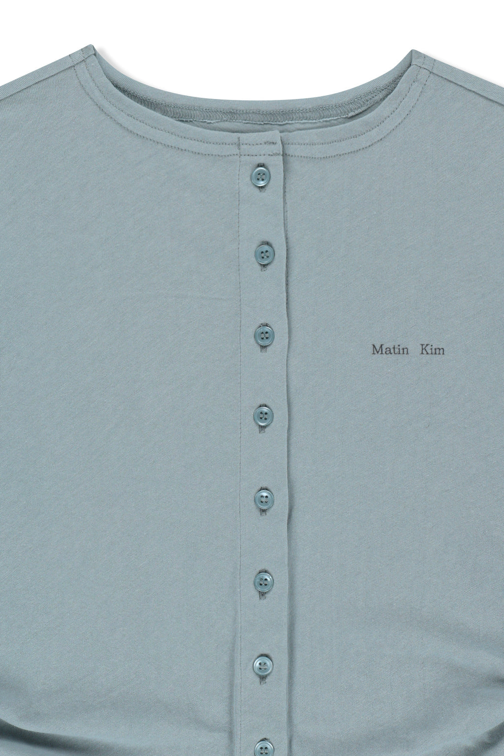 Matinkim Side Shirring Button Top IN Light Blue