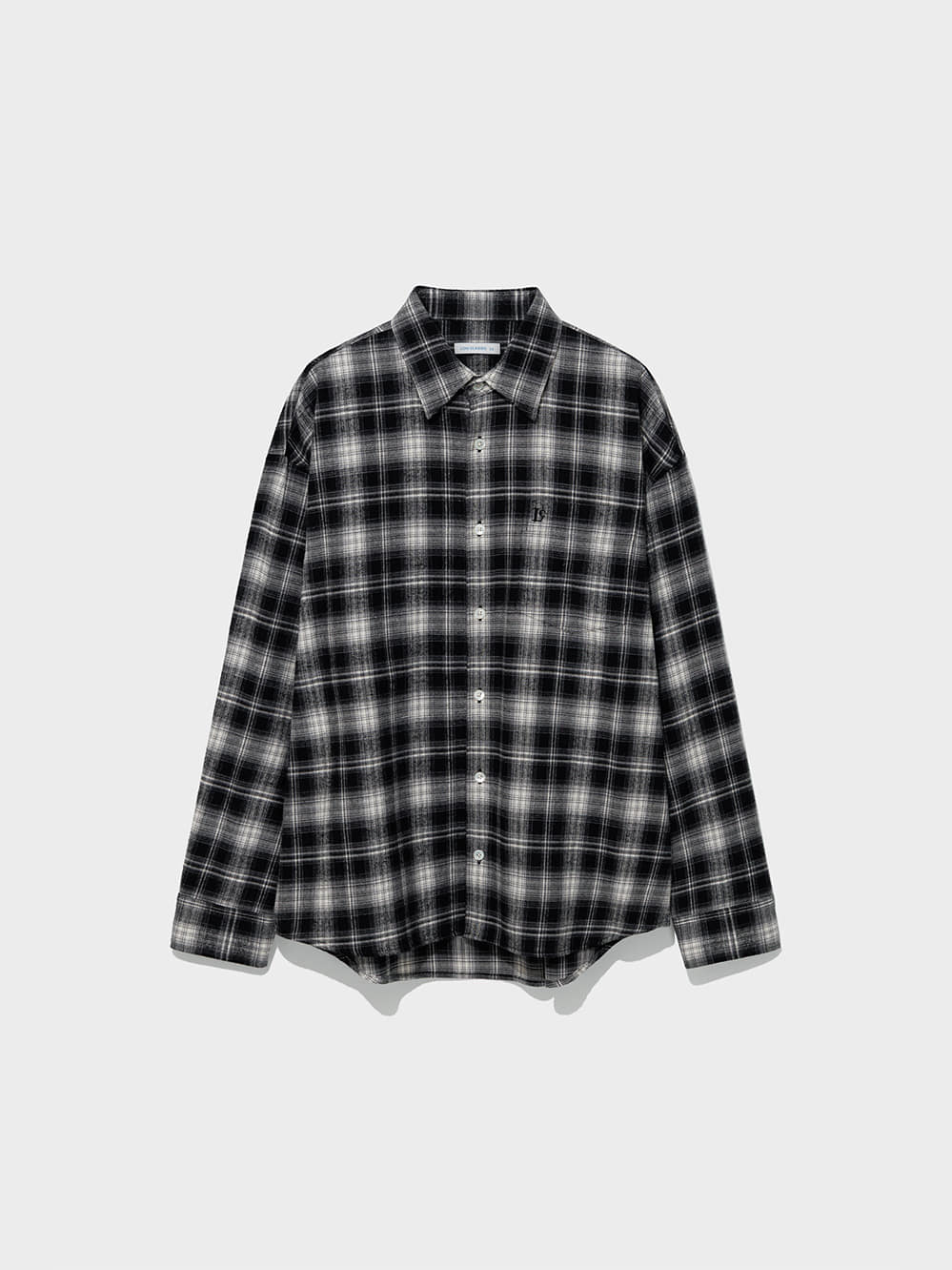 Low Classic Oversized Lc Flannel Checked Shirt Black
