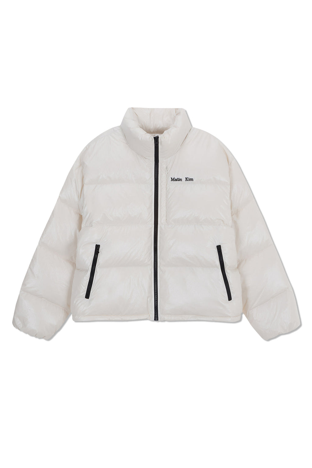 [matinkim] SMALL LOGO VOLUME DOWN JUMPER FOR MEN IN IVORY