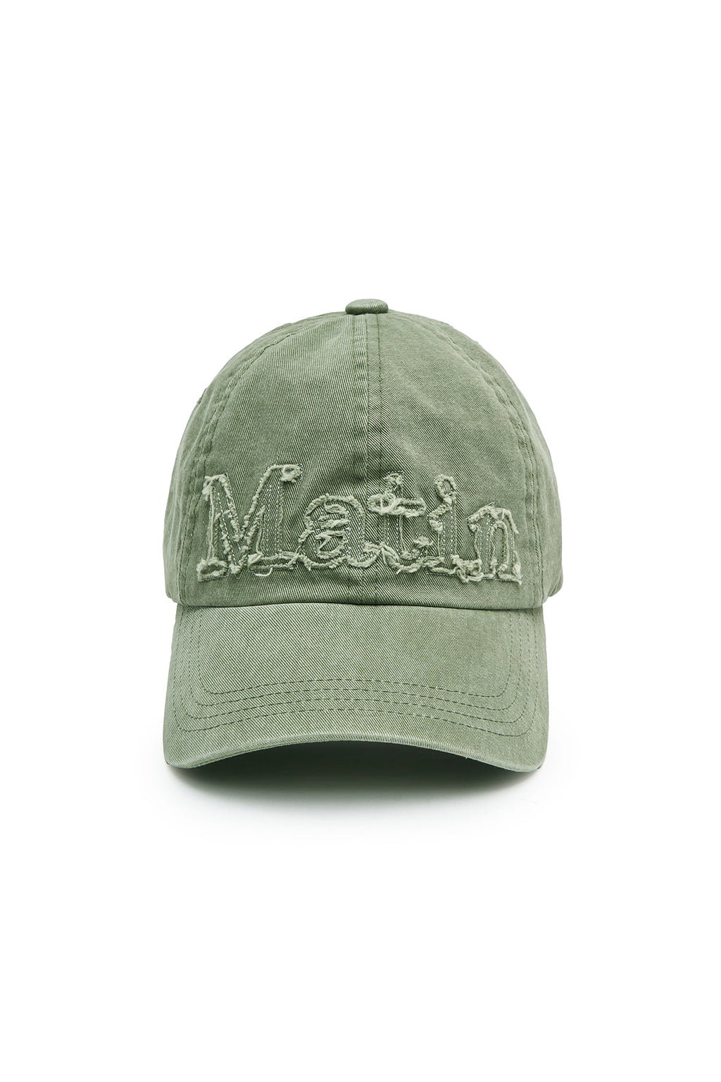 Matinkim Rough Cut Applique Ball Cap IN Light Khaki
