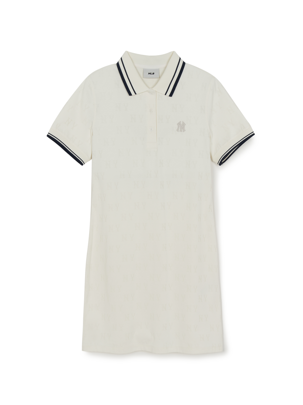 MLB Korea Women's Classic Monogram Tone-on-Tone Jacquard Collar Ops