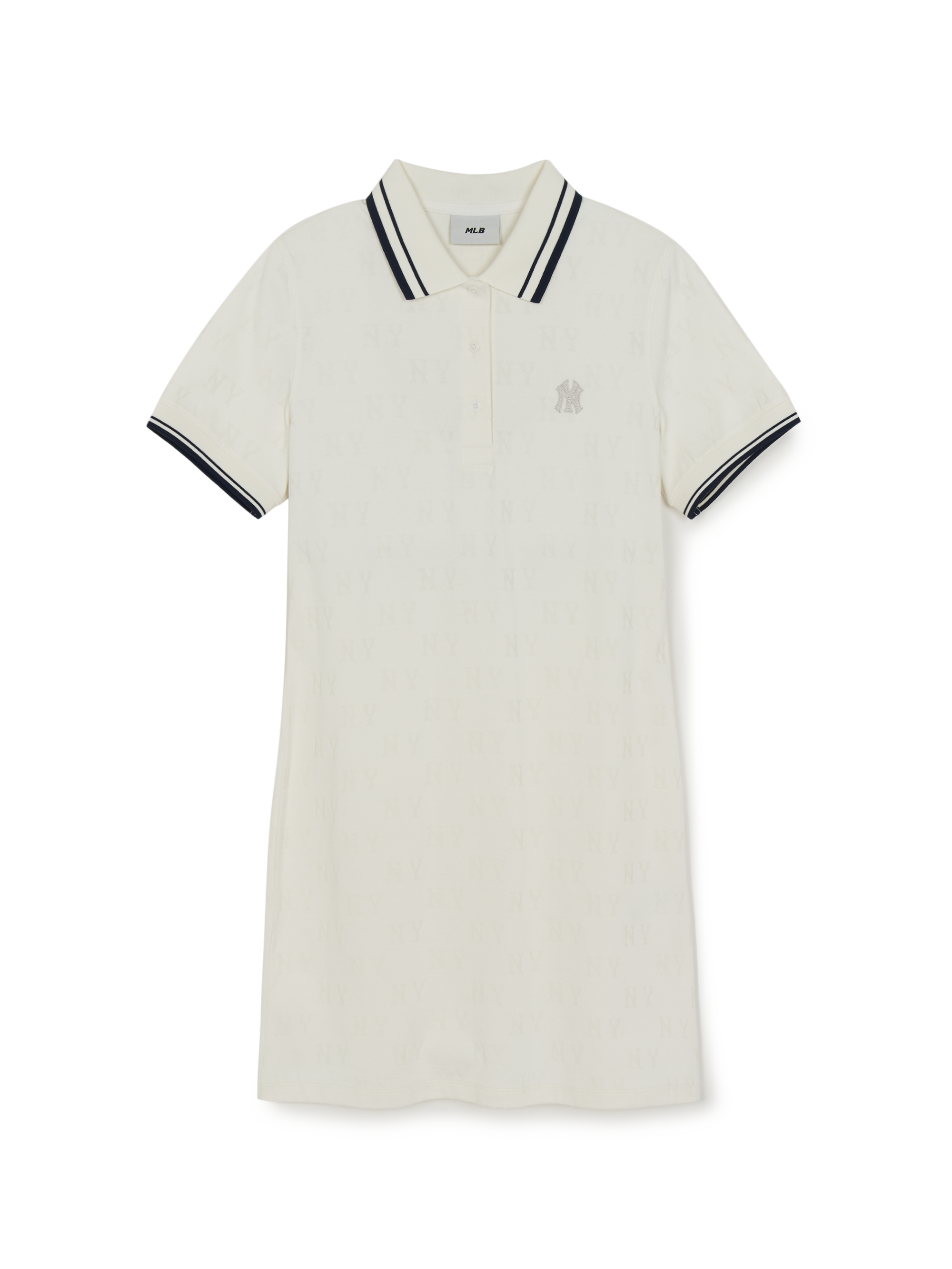 MLB Korea Women's Classic Monogram Tone-on-Tone Jacquard Collar Ops