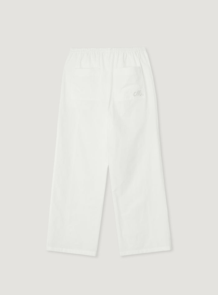 Mango Maniplease Salt Banding Pants White