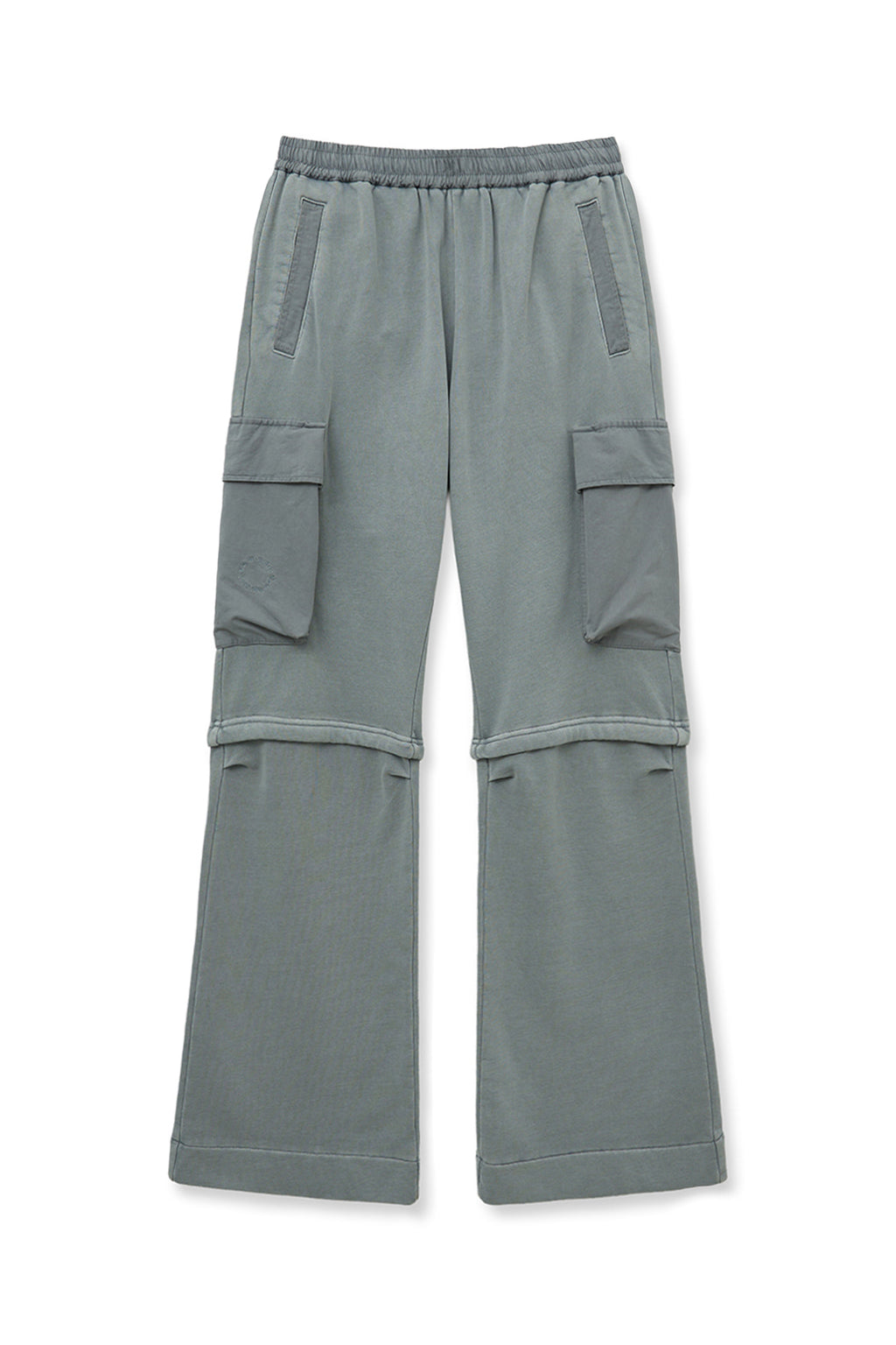 [matinkim] PIGMENT DYED CARGO PANTS FOR WOMEN IN LIGHT GREY