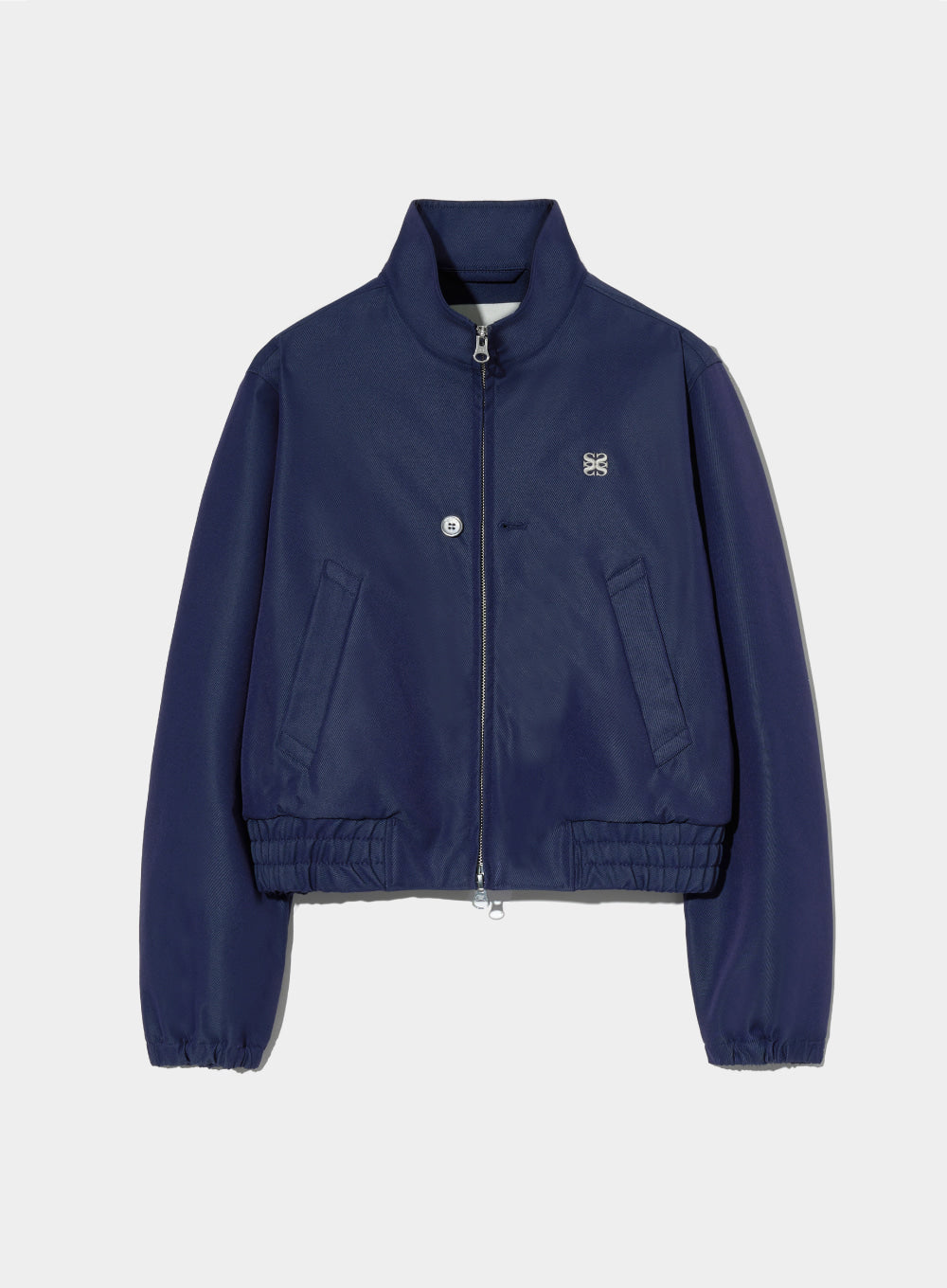 [satur] (W) Lecce Two Tone Zip Up Jacket - Glitter Retro Blue