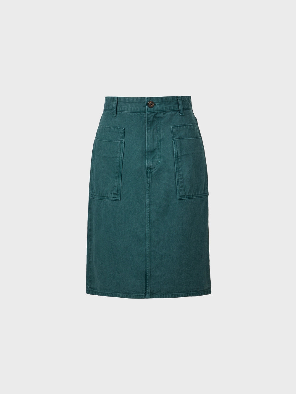 EENK Pocket Denim Skirt - Green