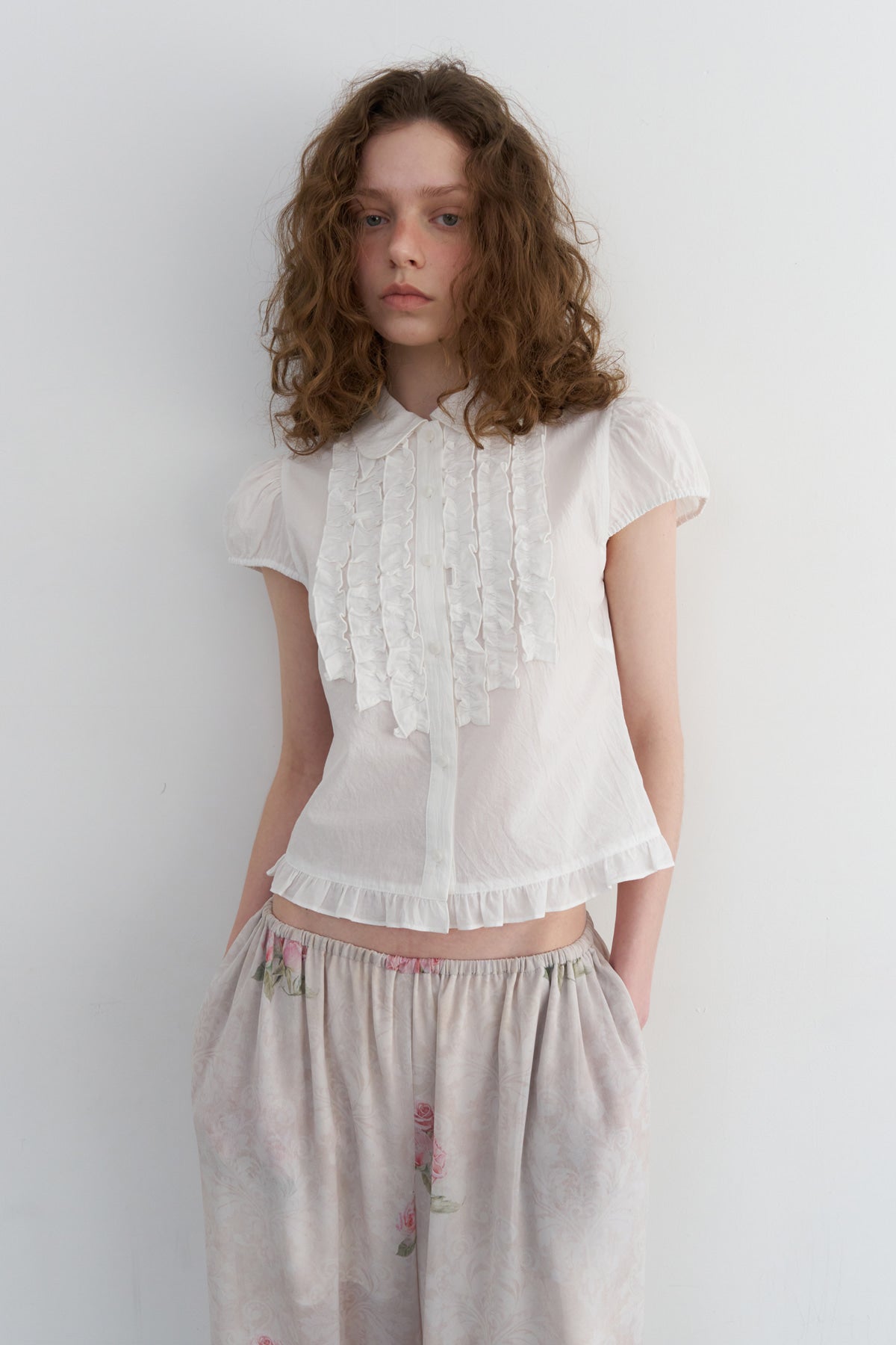 Overdueflair Victorian Frill Blouse White